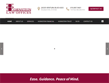 Tablet Screenshot of hornsteinlawoffices.com